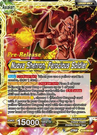 Four-Star Ball // Nuova Shenron, Ferocious Solider (BT25-099) - Legend of the Dragon Balls PreRelease Cards