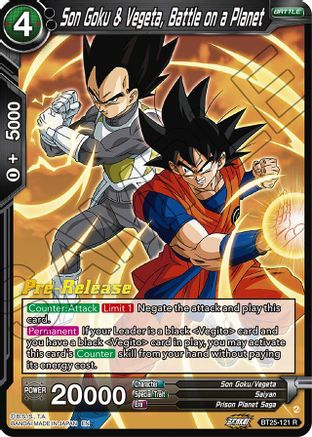 Son Goku & Vegeta, Battle on a Planet (BT25-121) - Legend of the Dragon Balls PreRelease Cards Foil