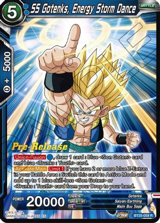 SS Gotenks, Energy Storm Dance (BT25-059) - Legend of the Dragon Balls PreRelease Cards Foil