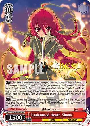 Undaunted Heart, Shana (PR) (SS/BCS2425-04 PR PR) - Shakugan no Shana Premium Booster