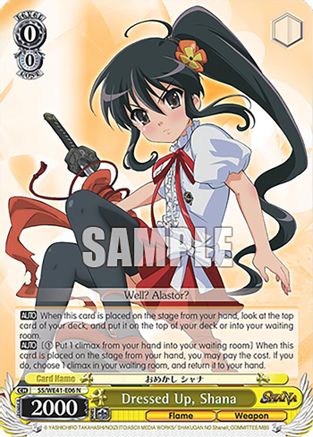 Dressed Up, Shana (SS/WE41-E06 N) - Shakugan no Shana Premium Booster