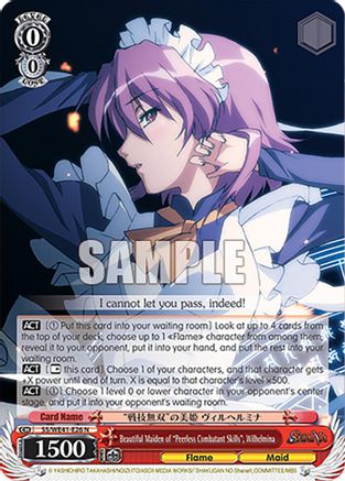 Beautiful Maiden of "Peerless Combatant Skills", Wilhelmina (SS/WE41-E26 N) - Shakugan no Shana Premium Booster