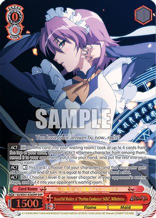 Beautiful Maiden of "Peerless Combatant Skills", Wilhelmina (SHP) (SS/WE41-E26SHP SHP) - Shakugan no Shana Premium Booster