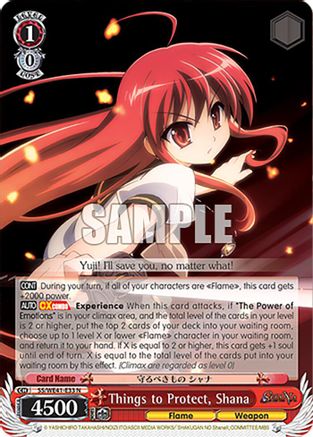 Things to Protect, Shana (SS/WE41-E33 N) - Shakugan no Shana Premium Booster