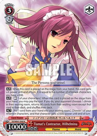Tiamat's Contractor, Wilhelmina (SS/WE41-E40 N) - Shakugan no Shana Premium Booster