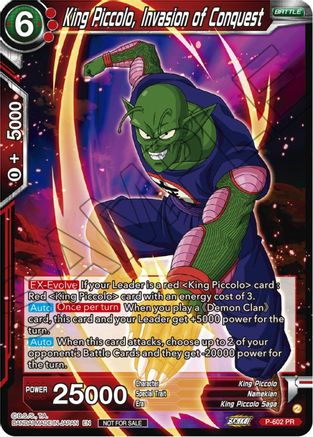 King Piccolo, Invasion of Conquest (Zenkai Series Tournament Pack Vol.8) (P-602) - Tournament Promotion Cards