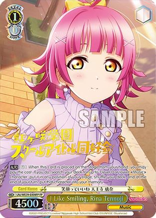 I Like Smiling, Rina Tennoji (FP) (LNJ/WE39-E008FP FP) - Love Live! School Idol Festival Series 10th Anniversary Premium Booster