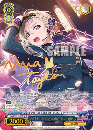 Don't Let Your Eyes Stray, Mia Taylor (SP) (LNJ/WE39-E049SP SP) - Love Live! School Idol Festival Series 10th Anniversary Premium Booster