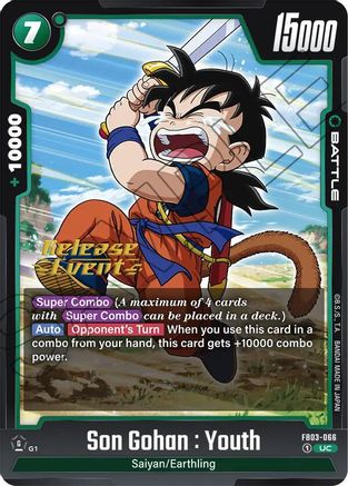Son Gohan : Youth - FB03-066 (FB03-066) - Raging Roar Release Event Cards