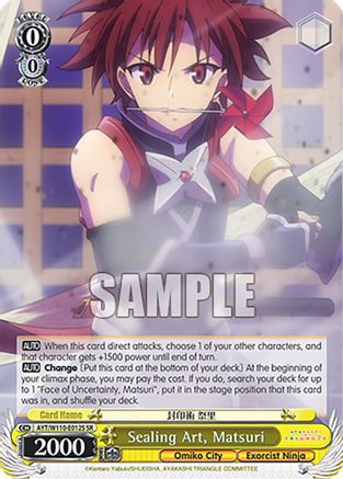 Sealing Art, Matsuri (SR) (AYT/W110-E012S SR) - Ayakashi Triangle