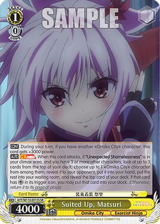 Suited Up, Matsuri (SR) (AYT/W110-E015S SR) - Ayakashi Triangle