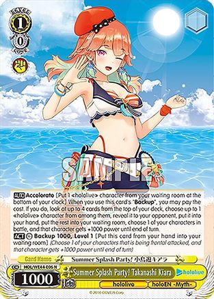 Summer Splash Party! Takanashi Kiara (HOL/WE44-E06 N) - hololive production Summer Collection Premium Booster