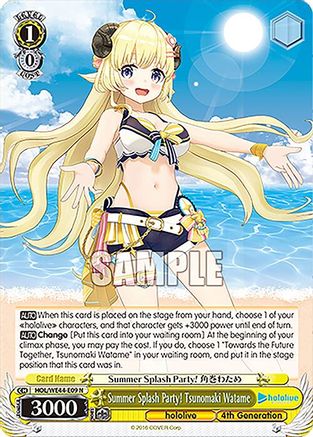 Summer Splash Party! Tsunomaki Watame (HOL/WE44-E09 N) - hololive production Summer Collection Premium Booster