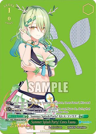 Summer Splash Party! Ceres Fauna (SP) (HOL/WE44-E18SP SP) - hololive production Summer Collection Premium Booster