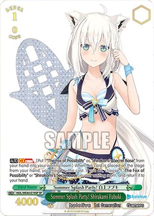 Summer Splash Party! Shirakami Fubuki (SP) (HOL/WE44-E19SP SP) - hololive production Summer Collection Premium Booster