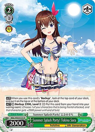 Summer Splash Party! Tokino Sora (HOL/WE44-E23 N) - hololive production Summer Collection Premium Booster