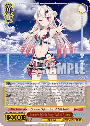 Summer Splash Party! Nakiri Ayame (HLP) (HOL/WE44-E30HLP HLP) - hololive production Summer Collection Premium Booster
