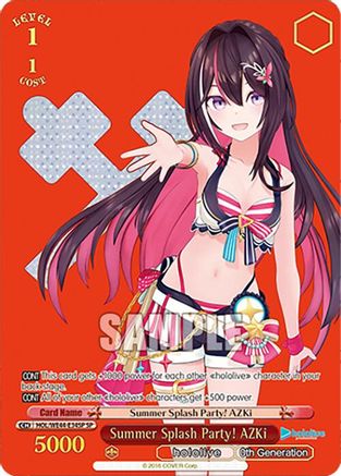 Summer Splash Party! AZKi (SP) (HOL/WE44-E34SP SP) - hololive production Summer Collection Premium Booster