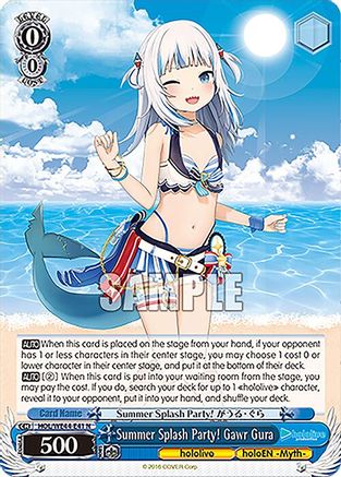 Summer Splash Party! Gawr Gura (HOL/WE44-E41 N) - hololive production Summer Collection Premium Booster