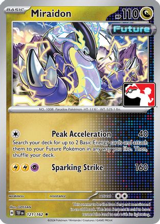 Miraidon 121/162  Prize Pack Series Cards - Rare