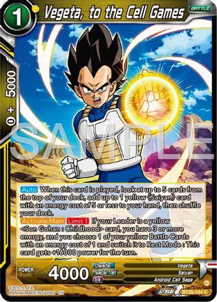 Vegeta, to the Cell Games (BT26-104) - Ultimate Advent Foil