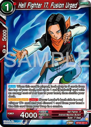 Hell Fighter 17, Fusion Urged (BT26-021) - Ultimate Advent Foil