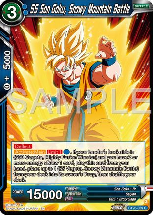 SS Son Goku, Snowy Mountain Battle (BT26-039) - Ultimate Advent Foil