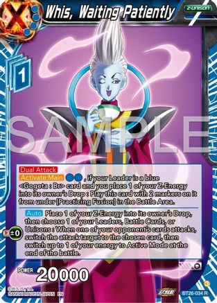 Whis, Waiting Patiently (BT26-034) - Ultimate Advent Foil