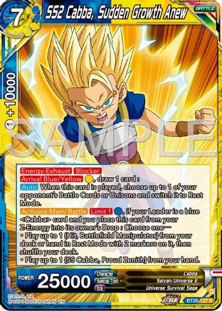 SS2 Cabba, Sudden Growth Anew (BT26-137) - Ultimate Advent Foil