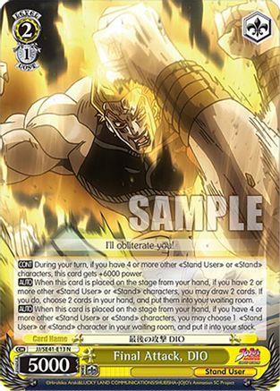 Final Attack, DIO (JJ/SE41-E13 N) - JoJo's Bizarre Adventure: Stardust Crusaders Premium Booster