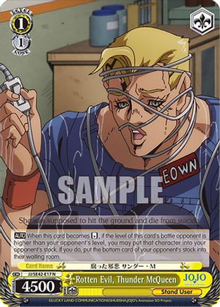 Rotten Evil, Thunder McQueen (JJ/SE42-E17 N) - JoJo's Bizarre Adventure: Stone Ocean Premium Booster