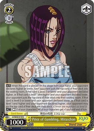 Price of Gambling, Miraschon (JJ/SE42-E18 N) - JoJo's Bizarre Adventure: Stone Ocean Premium Booster