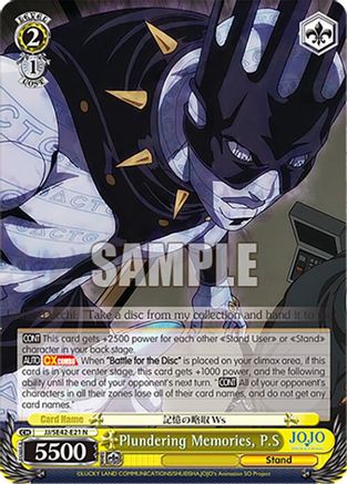 Plundering Memories, P.S (JJ/SE42-E21 N) - JoJo's Bizarre Adventure: Stone Ocean Premium Booster