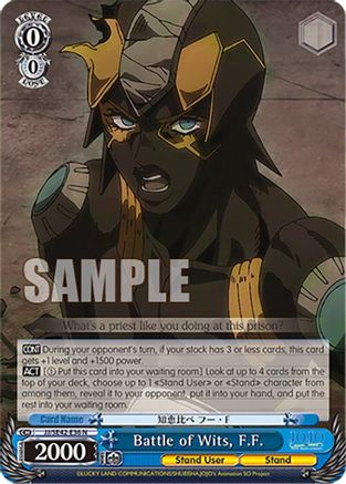 Battle of Wits, F.F. (JJ/SE42-E36 N) - JoJo's Bizarre Adventure: Stone Ocean Premium Booster
