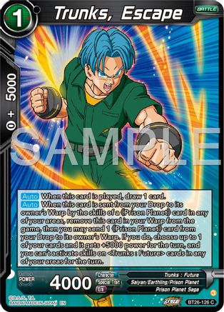 Trunks, Escape (BT26-126) - Ultimate Advent Foil