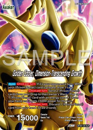 Cool // Golden Cooler, Dimension-Transcending Growth (Alternate Art) (BT26-120) - Ultimate Advent Foil