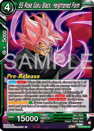 SS Rose Goku Black, Heightened Form (BT26-080) - Ultimate Advent PreRelease Cards