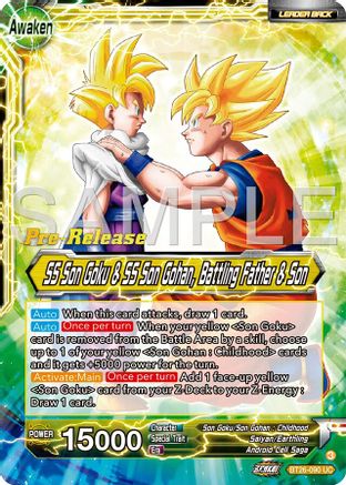 SS Son Goku // SS Son Goku & SS Son Gohan, Battling Father & Son (BT26-090) - Ultimate Advent PreRelease Cards