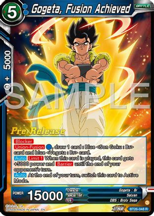 Gogeta, Fusion Achieved (BT26-048) - Ultimate Advent PreRelease Cards