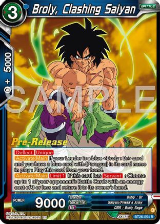 Broly, Clashing Saiyan (BT26-054) - Ultimate Advent PreRelease Cards