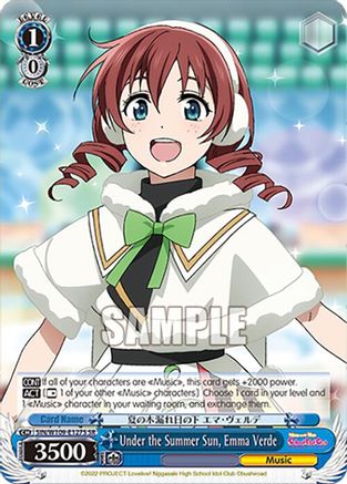 Under the Summer Sun, Emma Verde (SR) (SIN/W109-E127S SR) - Love Live! School idol festival 2 MIRACLE LIVE!