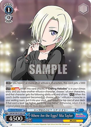 Where Are the Eggs? Mia Taylor (SR) (SIN/W109-E128S SR) - Love Live! School idol festival 2 MIRACLE LIVE!