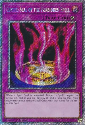 Cursed Seal of the Forbidden Spell (Platinum Secret Rare) (RA03-EN076) - Quarter Century Bonanza 1st Edition