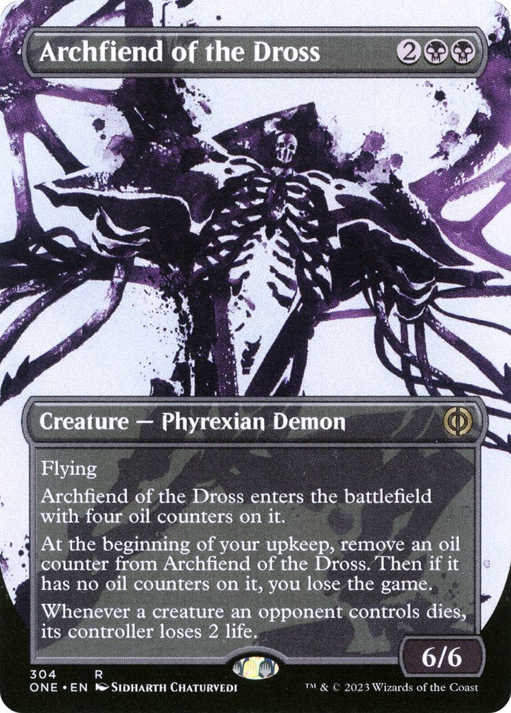Archfiend of the Dross (Showcase) (ONE-304) - Phyrexia: All Will Be One: (Showcase) (Borderless) Foil