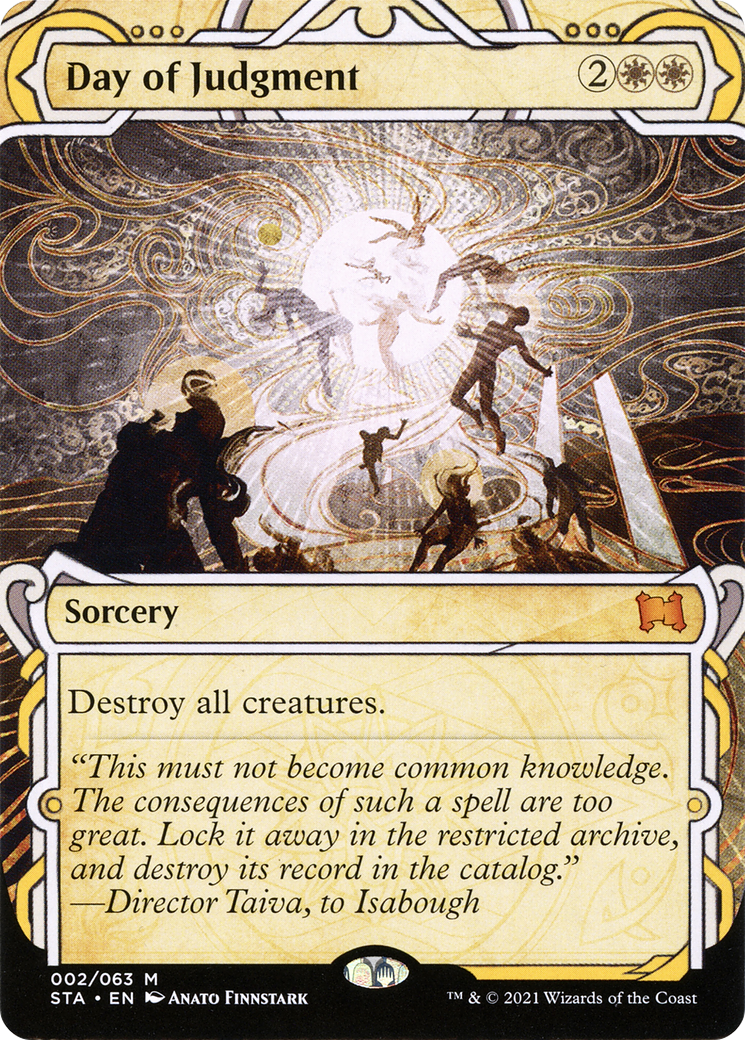 Day of Judgment (STA-002) - Strixhaven Mystical Archive: (Showcase) (Borderless) Foil