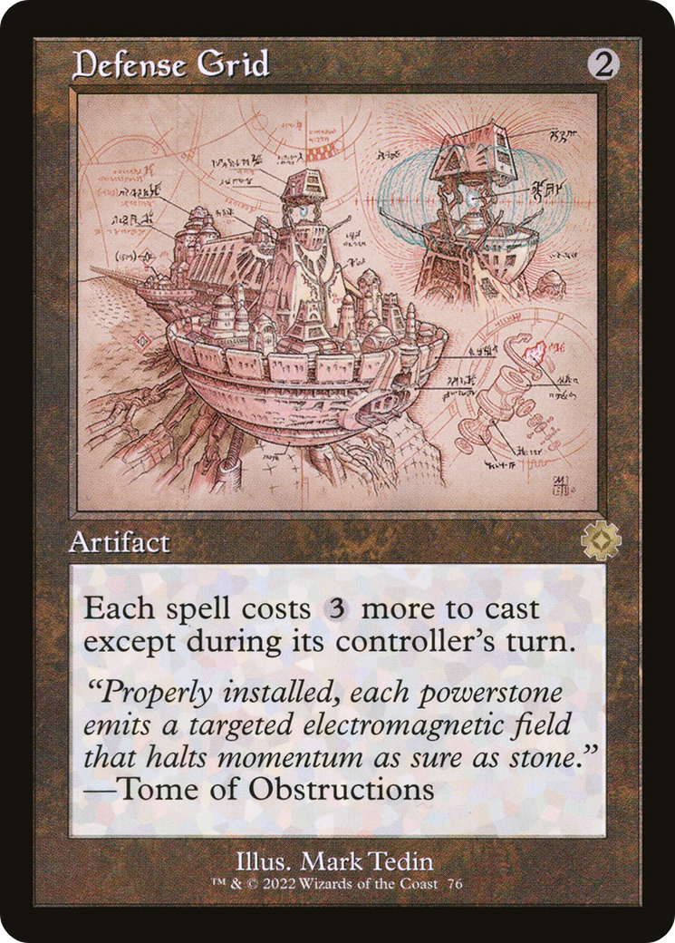 Defense Grid (Schematic) (BRR-076) - The Brothers' War Retro Artifacts Foil