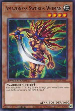 Amazoness Swords Woman (SBC2-ENH11) - Speed Duel: Battle City Finals 1st Edition