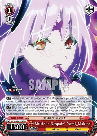 "Music is Despair" Yami_Makina (MDE/SE45E42 N) - MACROSS Delta Premium Booster