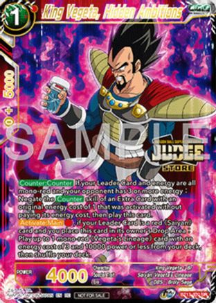 King Vegeta, Hidden Ambitions (Judge Pack Vol.16) (Store) (BT13-020) - Judge Promotion Cards Foil