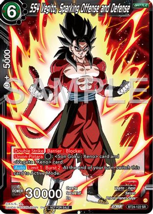 SS4 Vegito, Sparking Offense and Defense (Championship 2024 Finals Pack) (BT24-122) - Tournament Promotion Cards Foil